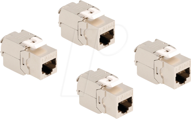 DELOCK 86050 - Keystone Modul, Cat.6a RJ45 Buchse / LSA, STP, 4 Stück