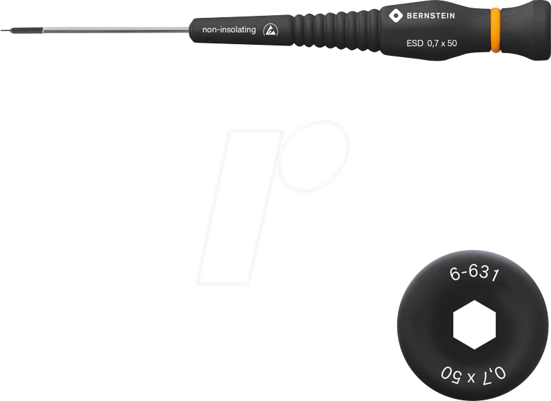 BERN 6 631 - ESD Stiftschlüssel, Innensechskant, 0,7 mm