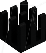 ICK BGA10 X10X10 - Kühlkörper, 10 mm, Alu, BGA