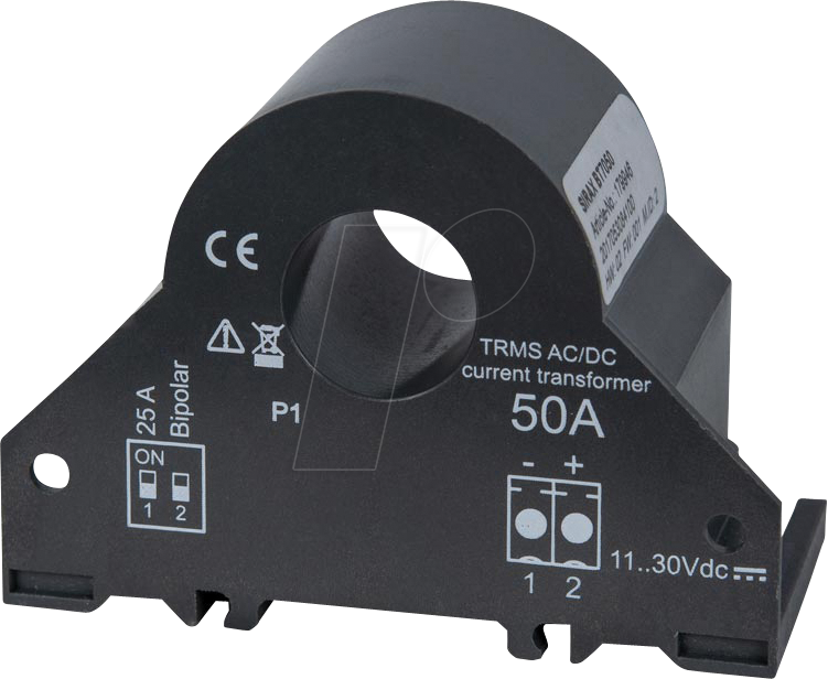 CABA 179946 - Stromwandler / Messumformer, 50 A AC/DC, Dip Switch