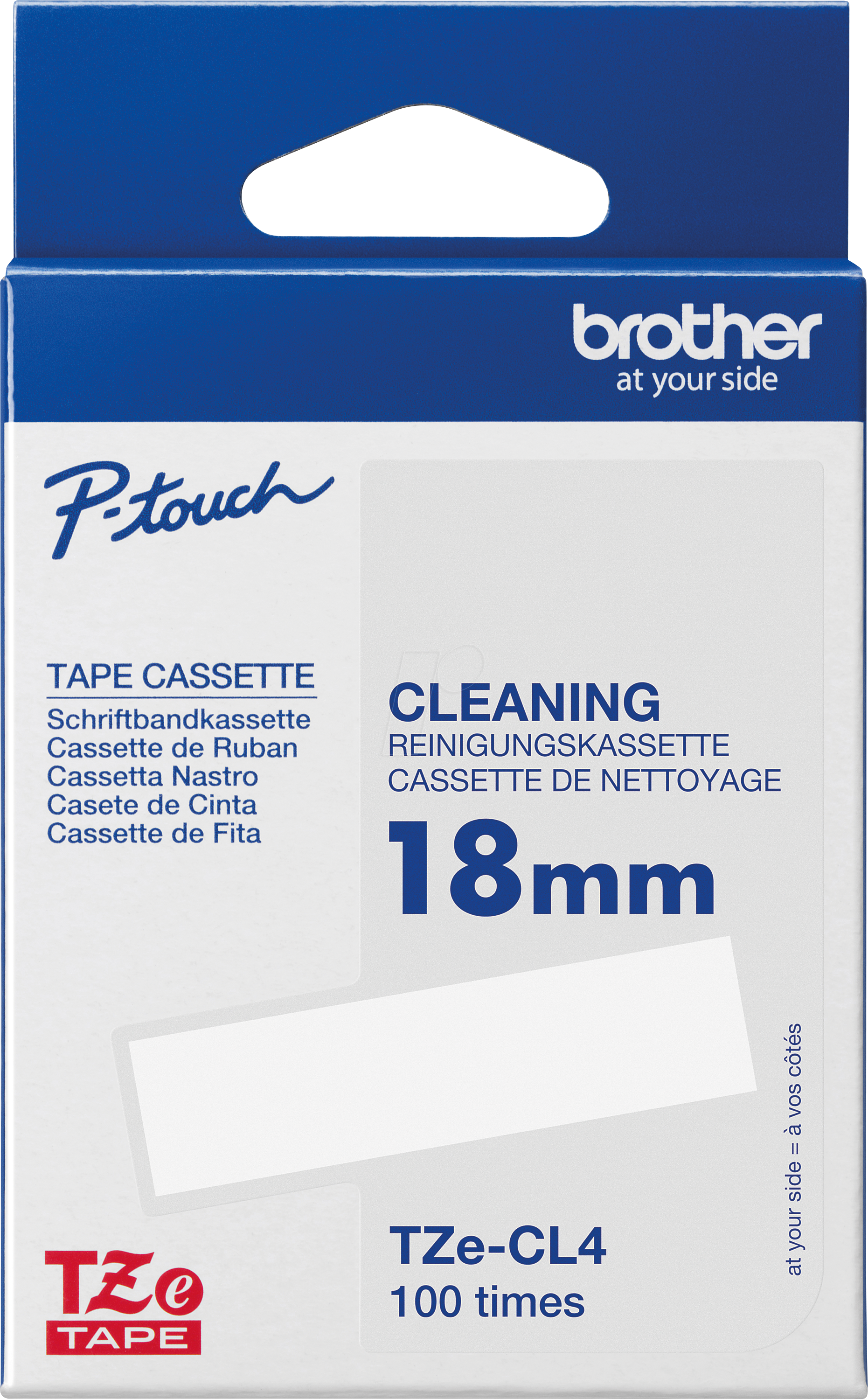 P-TOUCH TZECL4 - Reinigungsband, für 100 Durchläufe, 18mm