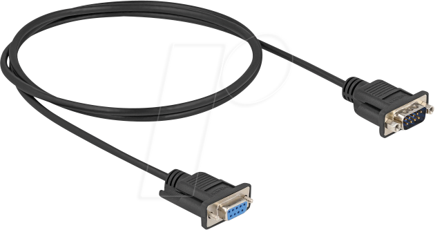 DELOCK 87833 - Kabel Seriell, RS-232, Stecker/Buchse, Slim, 1 m