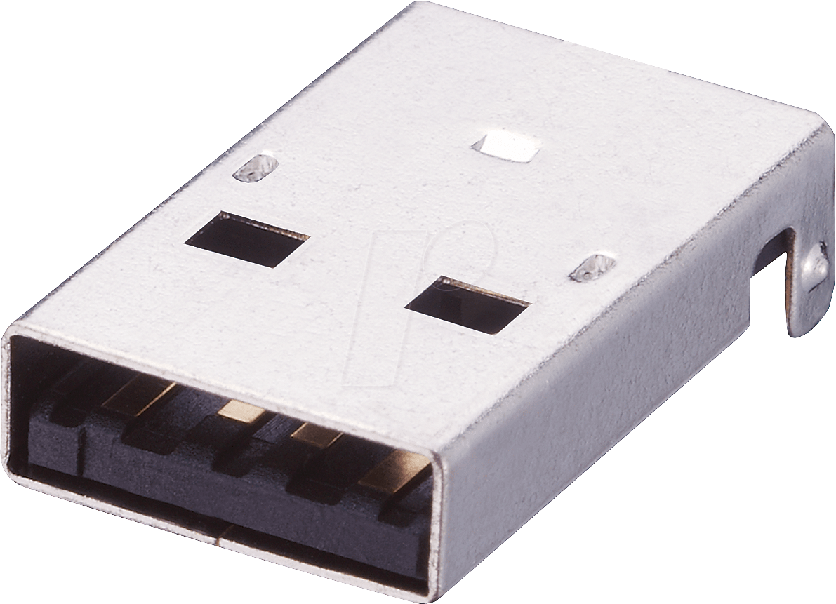 LUM 2410-07 - USB-Einbaustecker, Typ A, gew., PCB, SMD