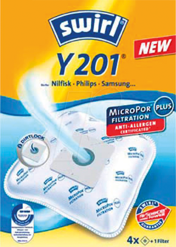 Thumbnail - SWIRL 876224 - Staubsaugerbeutel 4 swirl® MicroPor Filtrat. Y201
