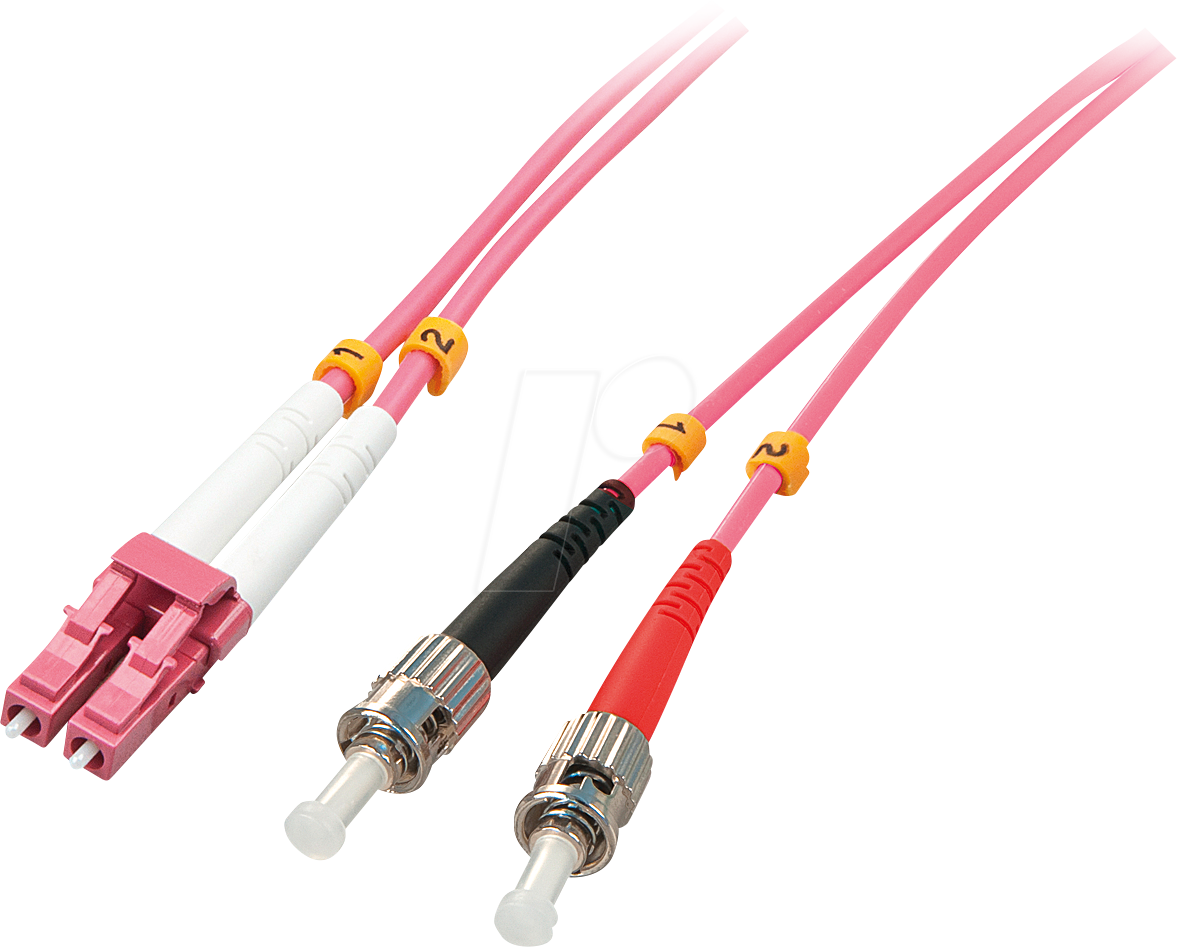 LINDY 46352 - Kabel LWL LC/ST OM4 50/125µm 3 m