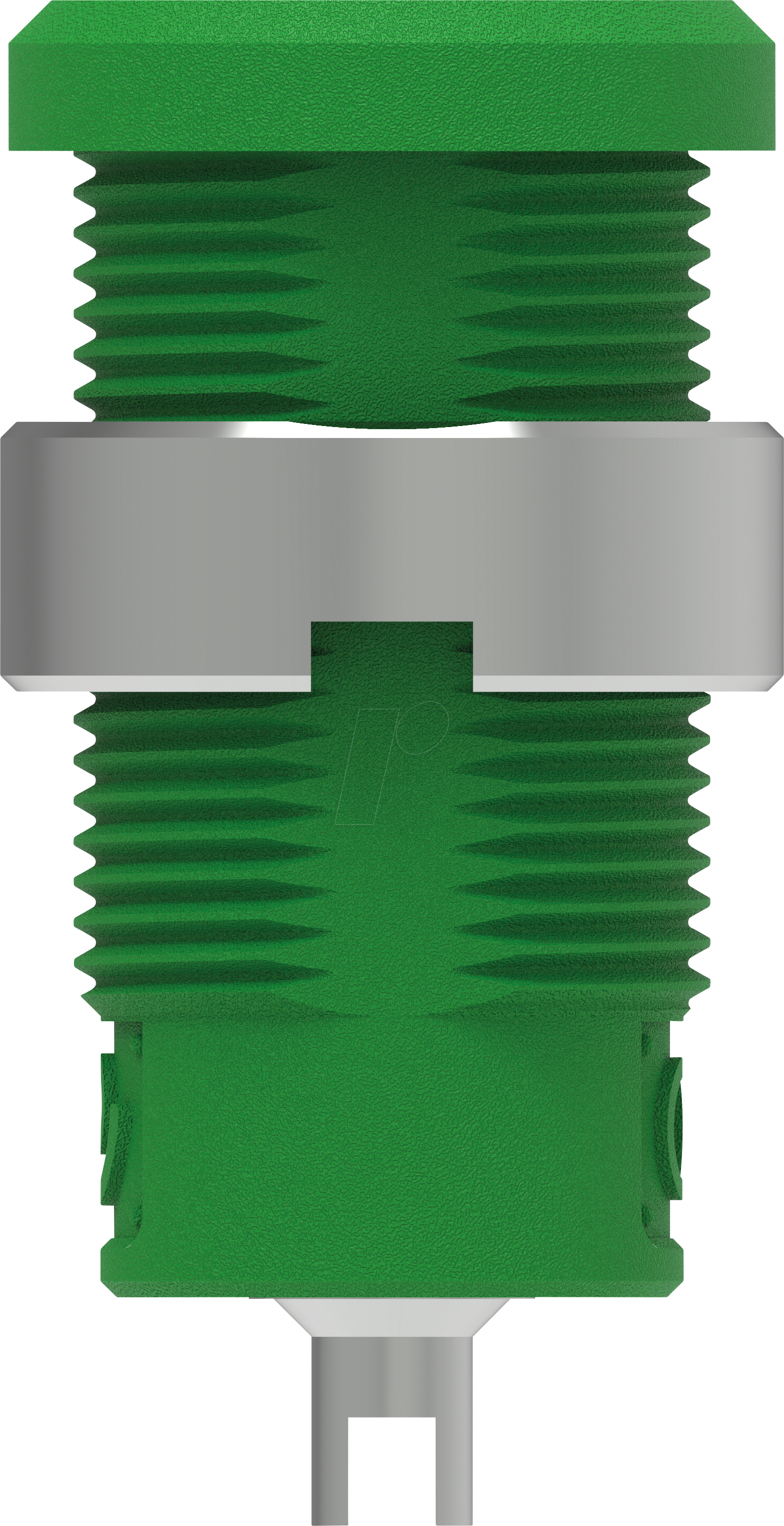 PJP 3275-C-V - Sicherheits-Bananenbuchse, 4 mm, Flachstecker, grün