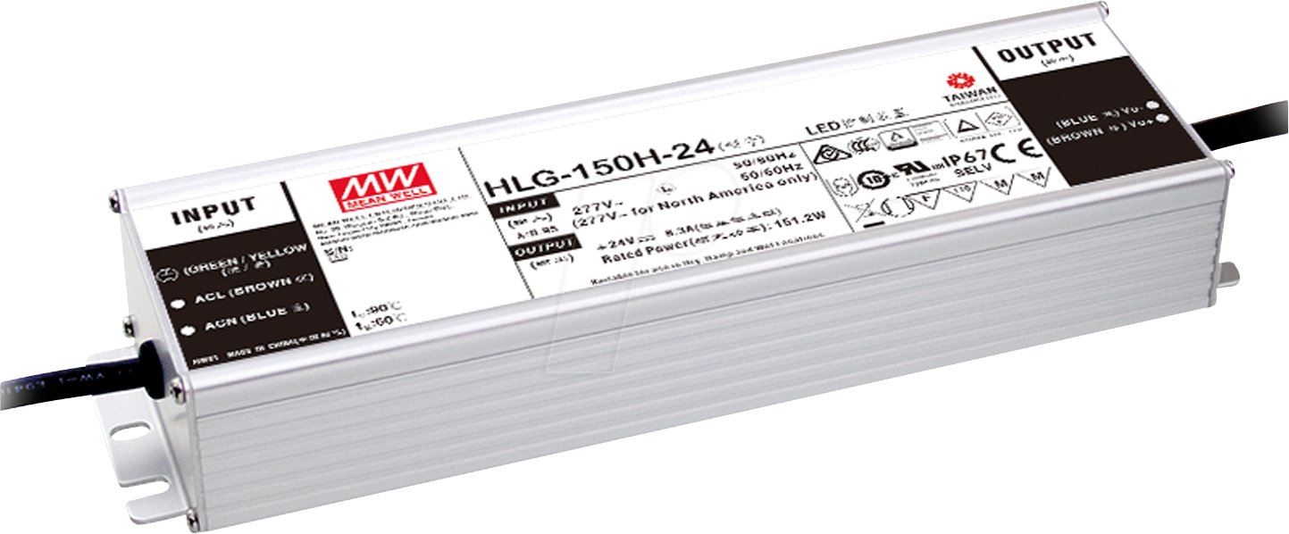 MW HLG-150H-48A - LED-Netzteil, 153 W, 48 V, 3,2 A, IP65