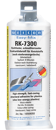Thumbnail - WEICON 10569050 - Strukturkleber, Easy-Mix, transparent, 50 g