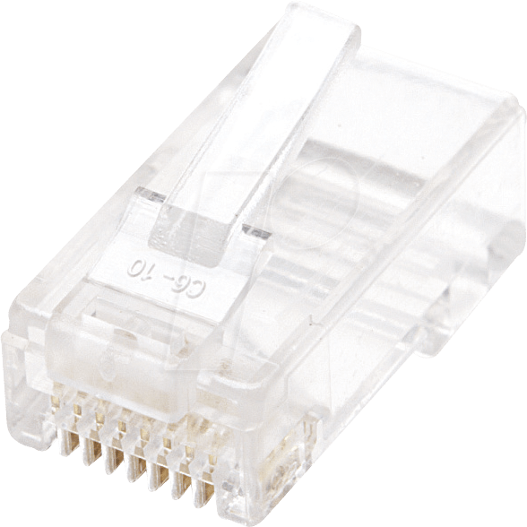INT 502344 - CAT6 Modularstecker, UTP, 2-Punkt, 100 Stk