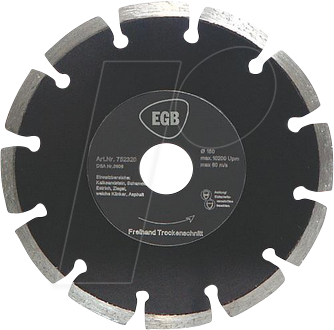 EGB 752385 - Diamant-Trennscheibe 115 mm Schwarz