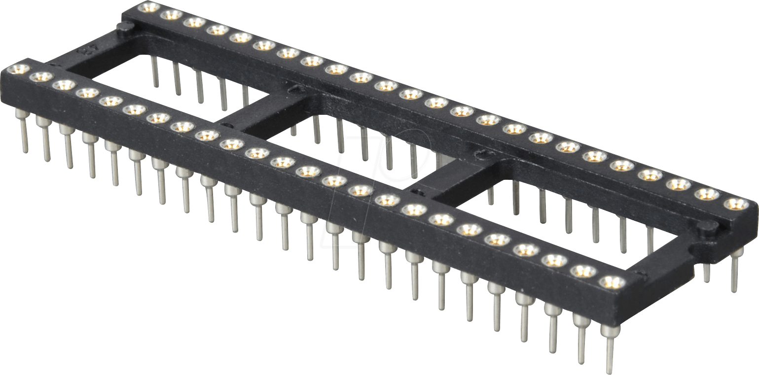 GS 48P - IC-Sockel, 48-polig, superflach, gedreht, vergold.
