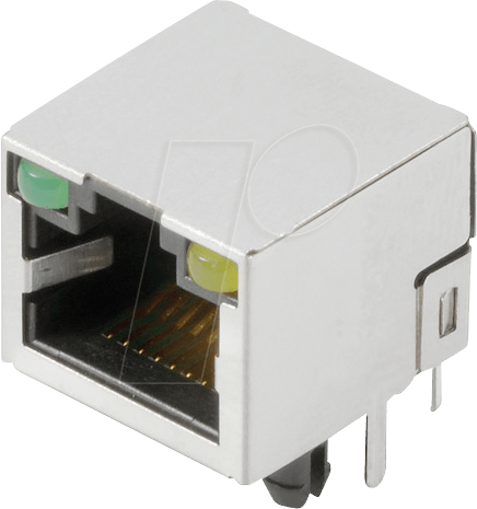 CAT5 R1U 2.8N4G - RJ45 Buchse 90°, THR Cat.5