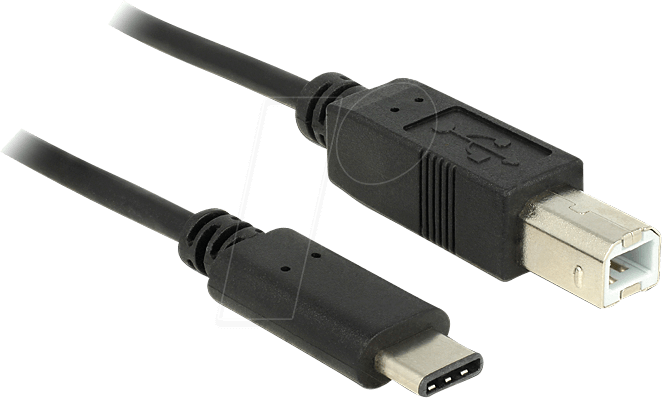 DELOCK 83601 - USB 2.0 Kabel, C Stecker auf B Stecker, 1 m