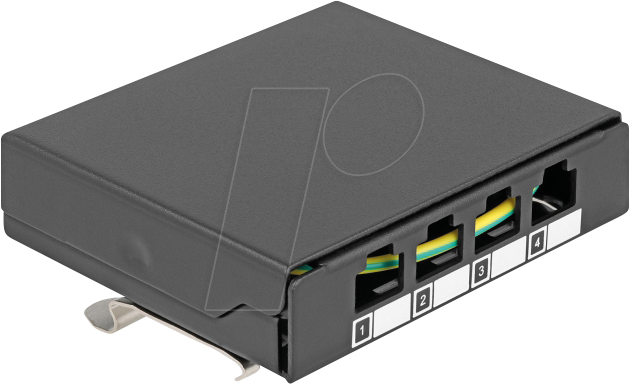 DELOCK 90627 - Keystone Modul Leergehäuse 4 Port, schwarz