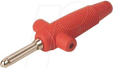 BUELA 300 K RT - Bananenstecker, 4 mm, Lötanschluss, rot