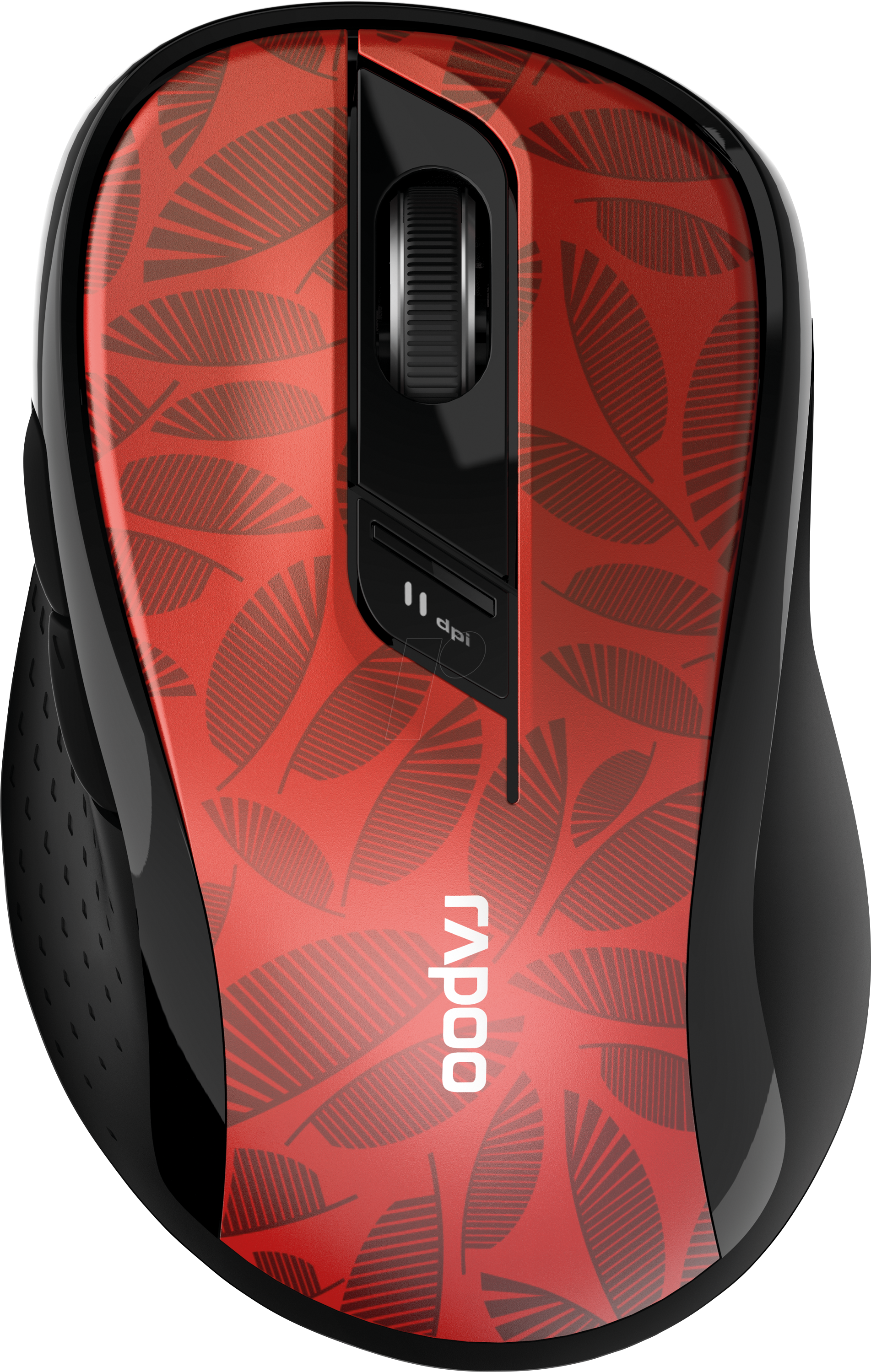 RAPOO M500 RT - Maus (Mouse), Bluetooth/Funk, rot