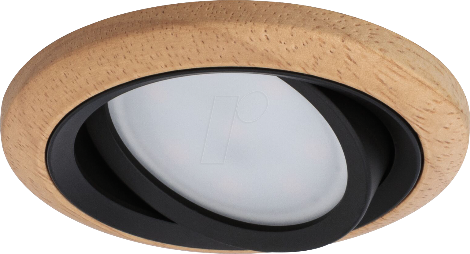 PLM 92238 - Einbauleuchte Lanati, 6 W, 470lm, 2700 K, 30°, rund, holz/schwar