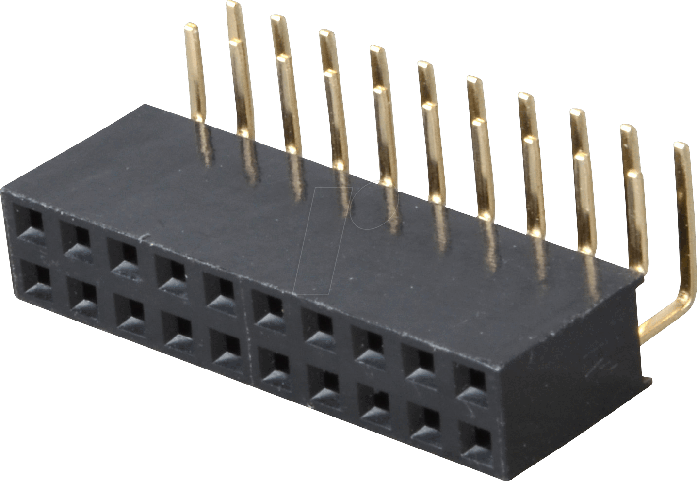 BL 2X10W 2,54 - 2x10pol. Buchsenleiste, gewinkelt, RM 2,54