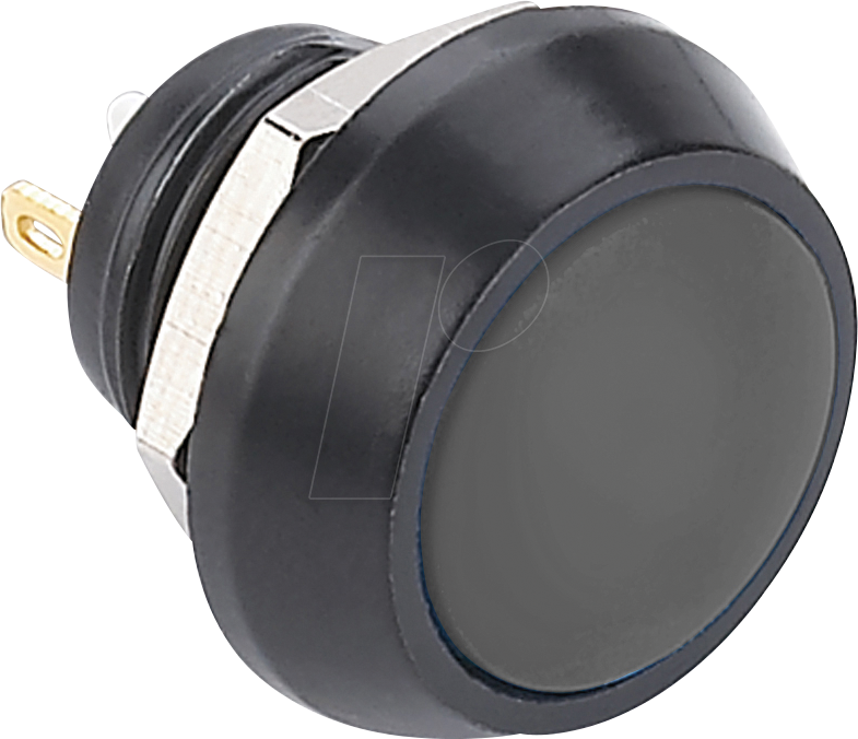 VS GQ12B-10JNA - Drucktaster, Ø 17,5/12 mm, 2A-36 VDC, schwarz