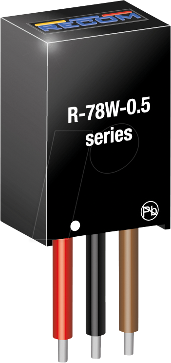R-78W33-05 - DC/DC-Wandler R-78, 6,5-32 Vin, Single, 3,3 V, 500 mA, SIP3