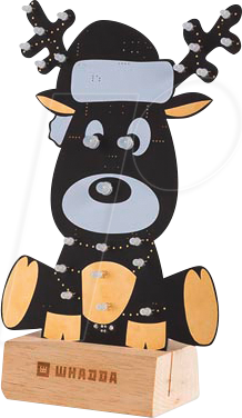 WSPXL101 - Lötbausatz - Rudolph das Rentier XL, schwarz