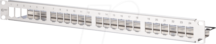 BTR 130921-00-E - Modul 19 Zoll Modulträger 1HE 24 Port Edelstahl unbestückt