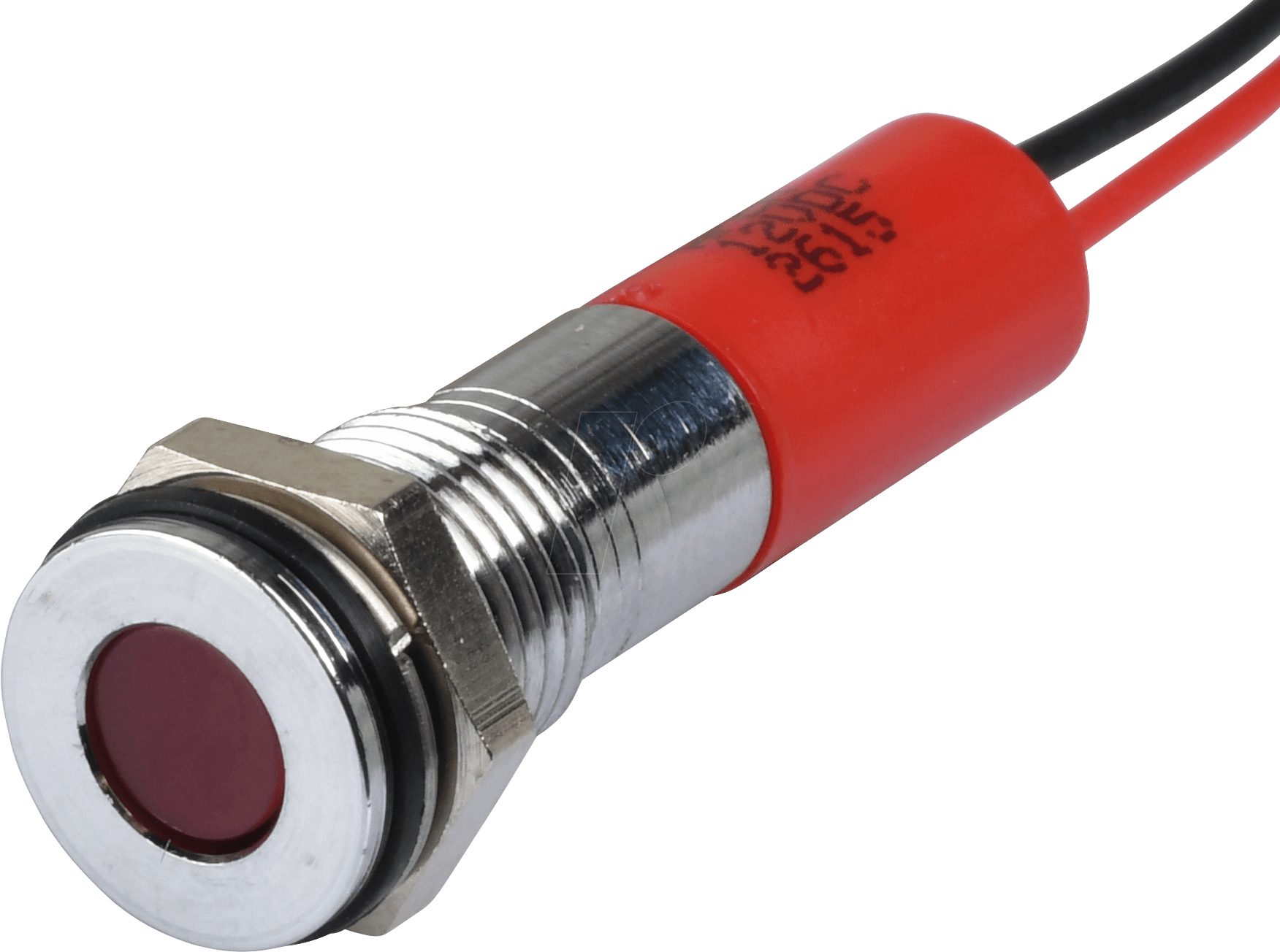 APM Q8F3C R12E - LED-Signalleuchte, rot, 12 V, Ø 8 mm, bündig, bedrahtet