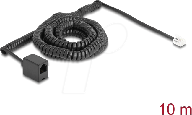 DELOCK 90347 - Telefonkabel / Spiralkabel, RJ11 Stecker /