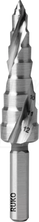 Thumbnail - RUKO 101650-9 - UC Stufenbohrer 4 - 12 mm,  FLOWSTEP TIP, HSS