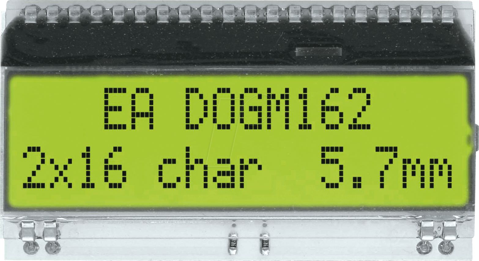 Thumbnail - EA DOGM162L-A - LCD-Textmodul, 48,3 x 12 mm, gelb / grün