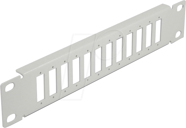 DELOCK 66804 - LWL Patchpanel, 10'', 12-Port, SC Duplex, LC Quad, 1HE, grau