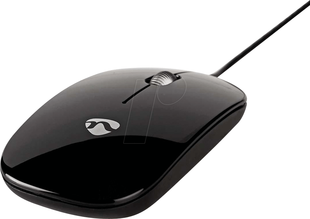 N MSWD200BK - Maus (Mouse), Kabel, 3 Tasten, schwarz