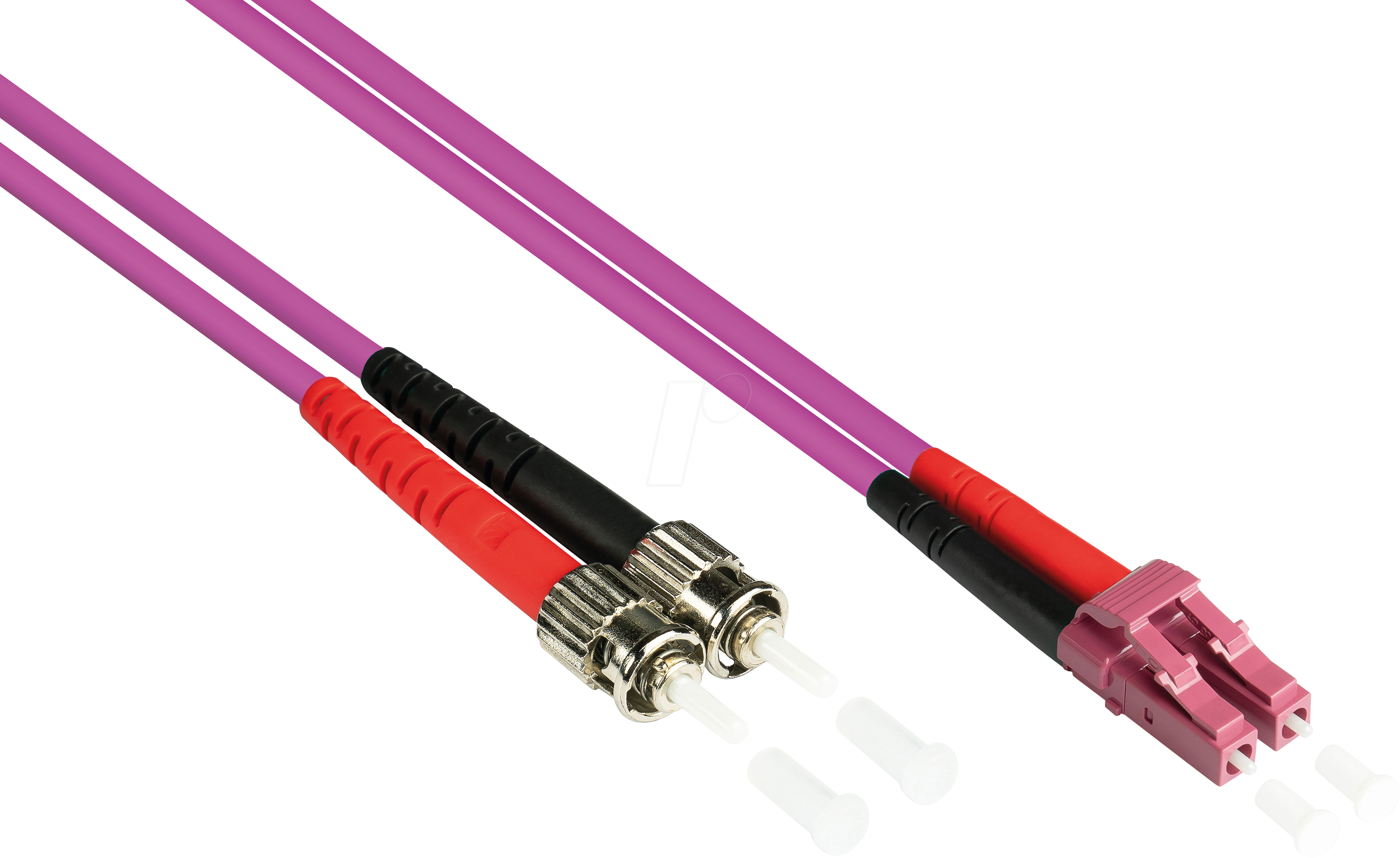 GC LW-820LT4 - Patchkabel LWL Duplex OM4 50/125µ LC/ST, 20 m, violett