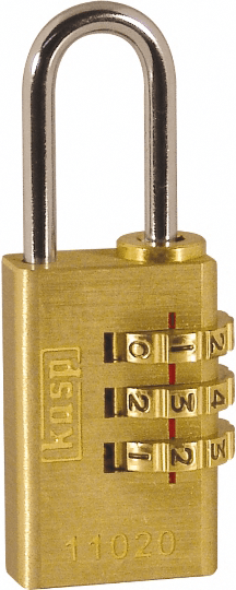 KASP K11020D - Zahlenschloss, 3 Zahlenreihen, 20mm