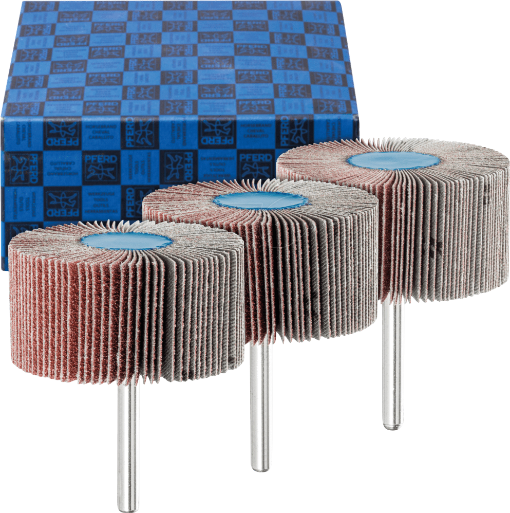 PFERD 44498005 - Fächerschleifer-Set 3-tlg. Korund Ø 60x30mm Schaft-Ø 6 mm A60, 8
