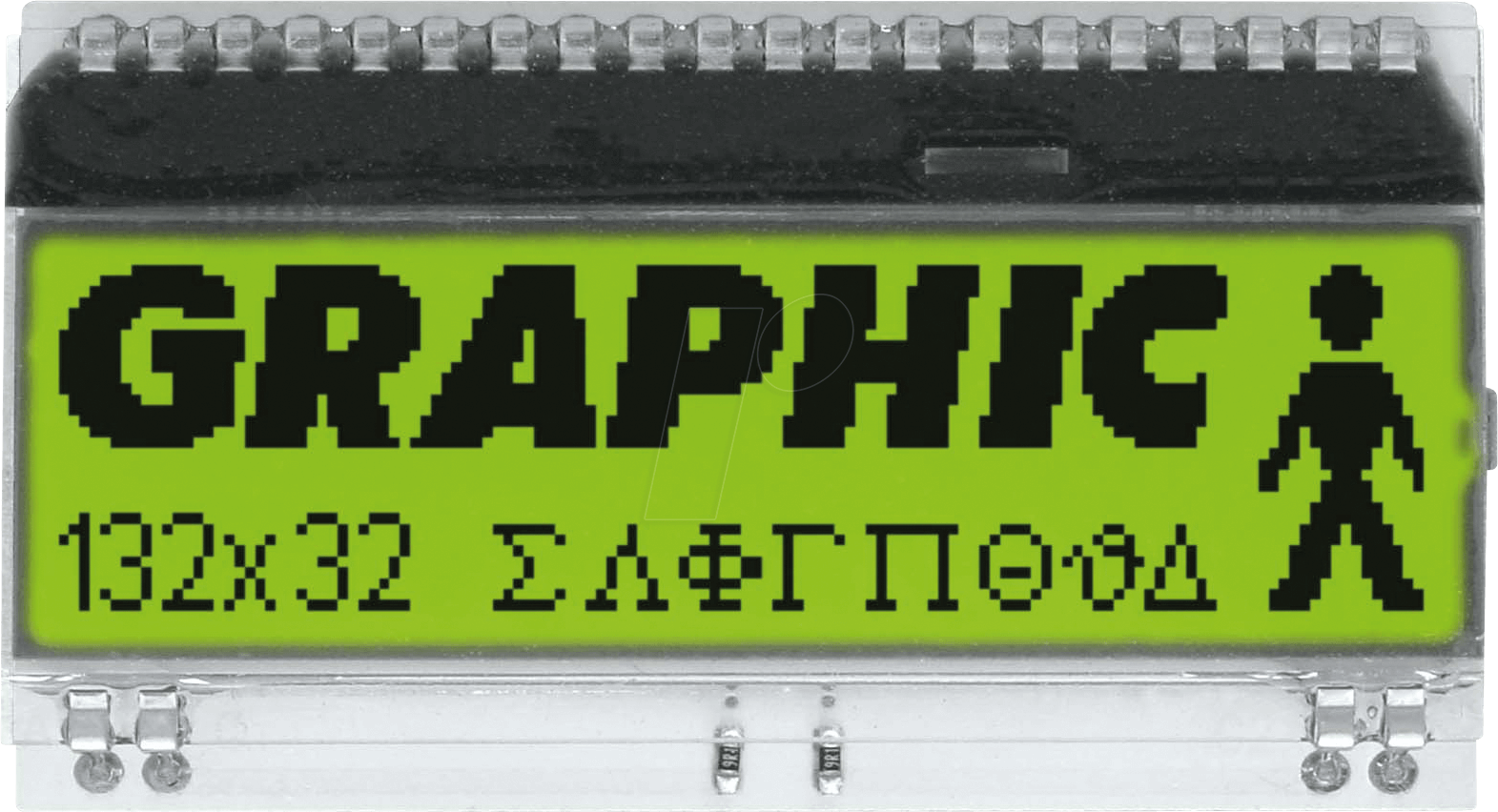 EA DOGM132L-5 - LCD-Grafikmodul, 51 x 15 mm, gelb / grün