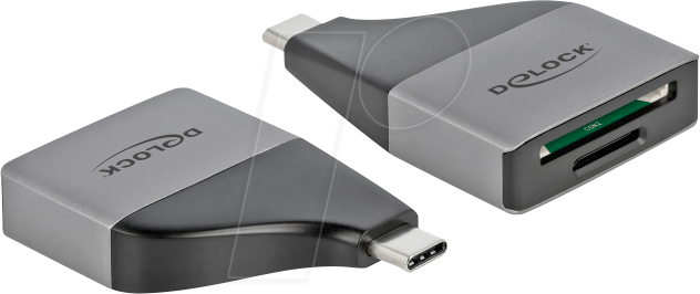 DELOCK 64117 - Card Reader, extern, USB Type-C™ für SD / MMC + Micro SD Speiche