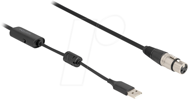 DELOCK 84178 - Adapterkabel XLR Stecker / USB-A Stecker, 3,0 m