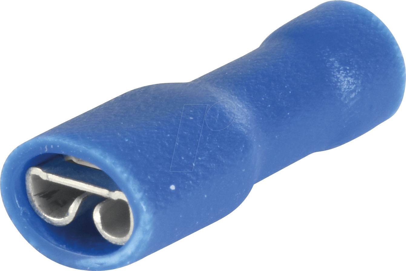 VT IFSH-B-4,75 - Flachsteckerhülse-vollisoliert, Breite:4,75mm, blau