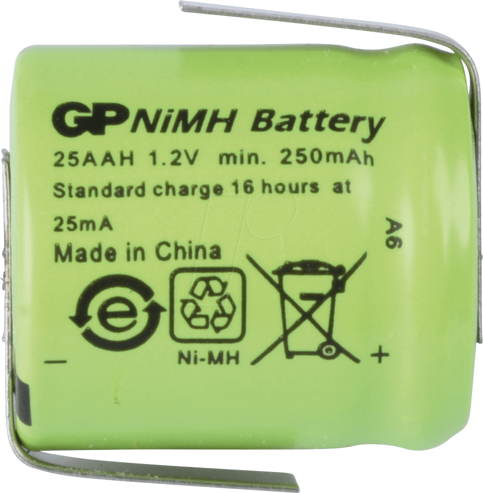 Thumbnail - NH GP 25AAH-1Z - NiMh Akku, 1/3 AA, 250 mAh, 1er-Pack