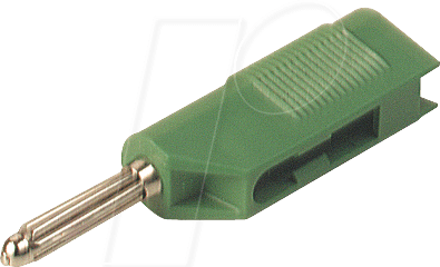 BSB 20 K GN - Bananenstecker, 4 mm, Schraubanschluss, grün
