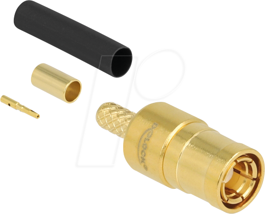 DELOCK 91786 - SMB Stecker zum Crimpen RG-174 / RG-316 mit passendem Schrumpfsc