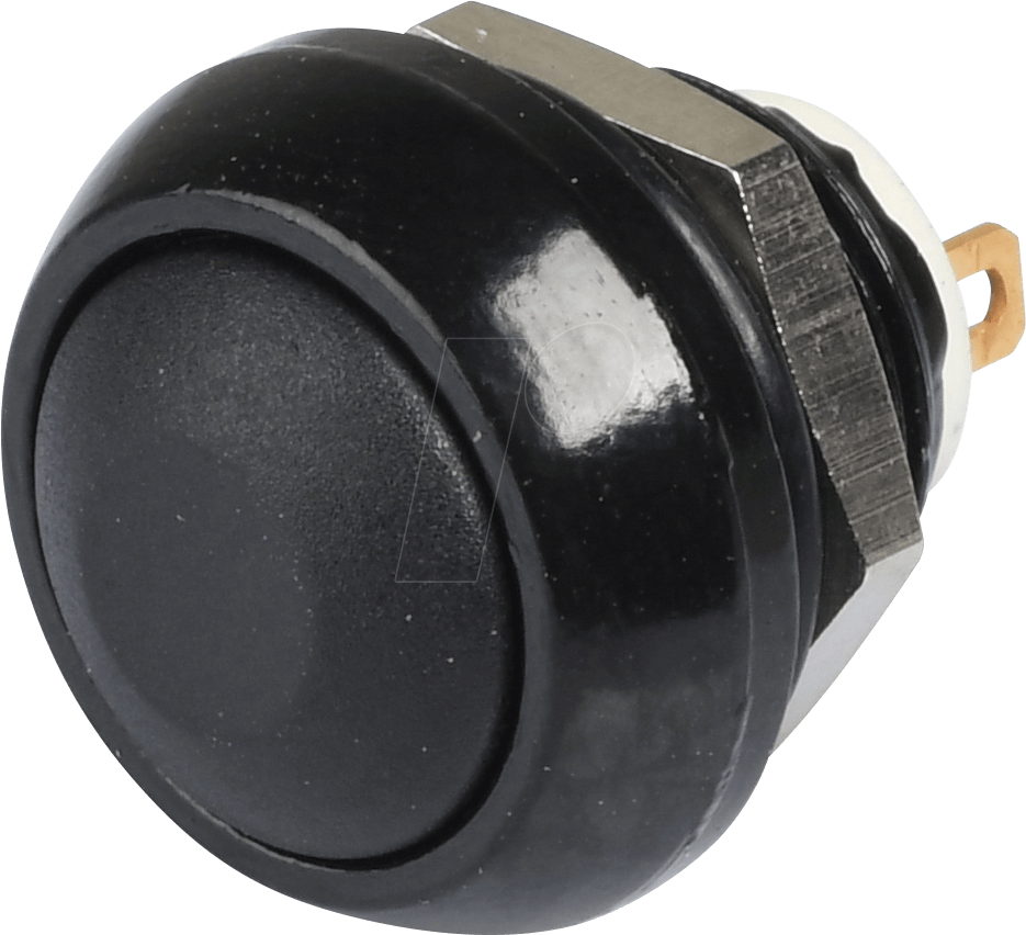 IC12L SW - Drucktaster IC 12 mm - gewölbt, Löt, sw