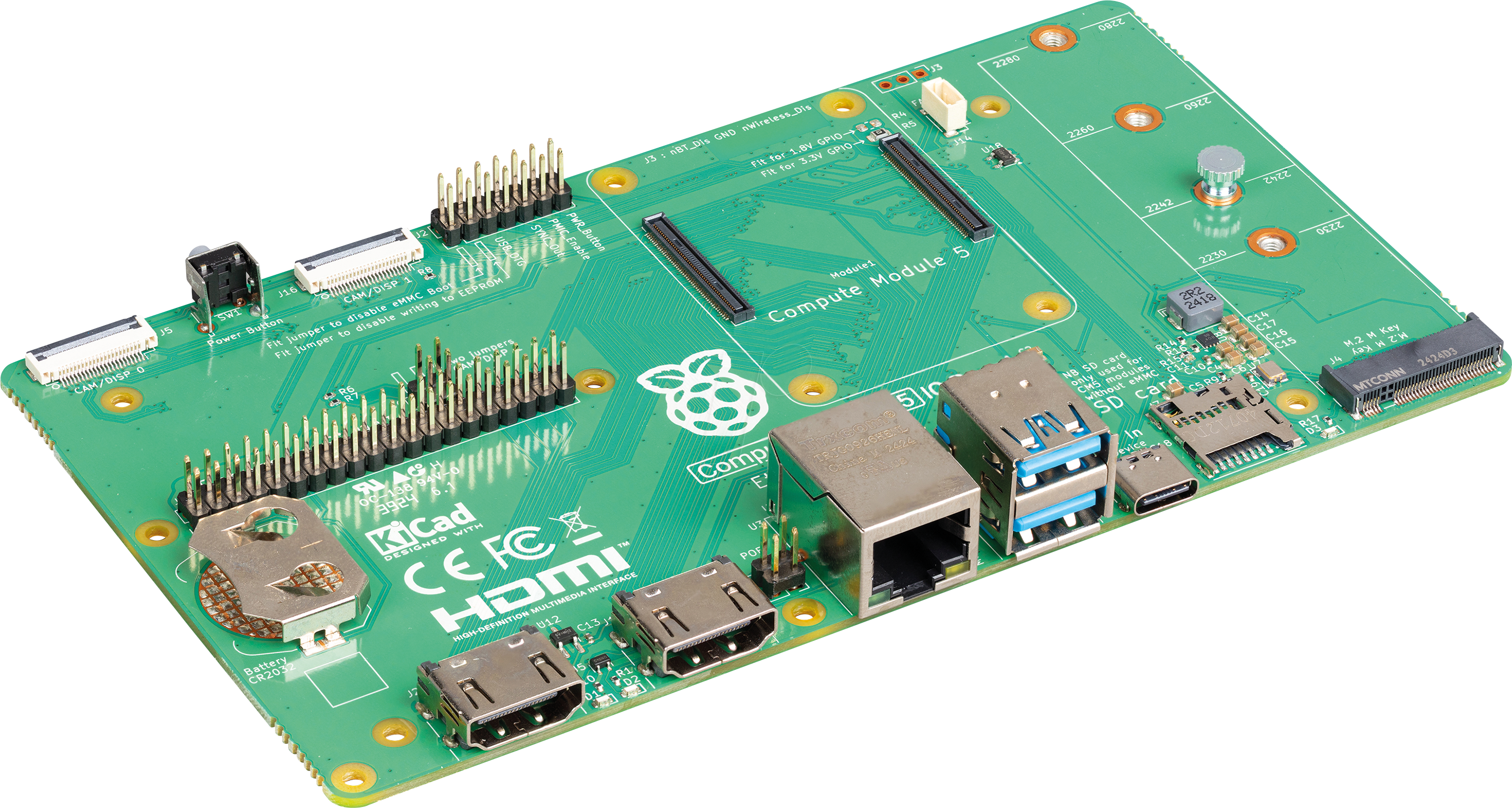 RPI CM5 IO BOARD - Raspberry Pi - Compute Modul 5 IO Board