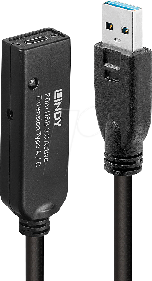 LINDY 43375 - LINDY 20m USB 5 Gb/s Aktivverlängerung Typ A an C