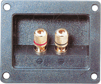LT 02RE - Lautsprecher-Terminal, versenkte Ausführung, eckig, 2-pol