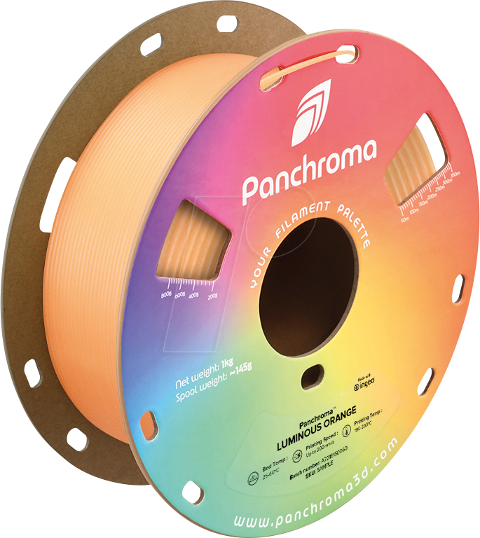 POLYMAKER CA2033 - Filament, Panchroma PLA, Luminous Orange, 1,75 mm, 1 kg