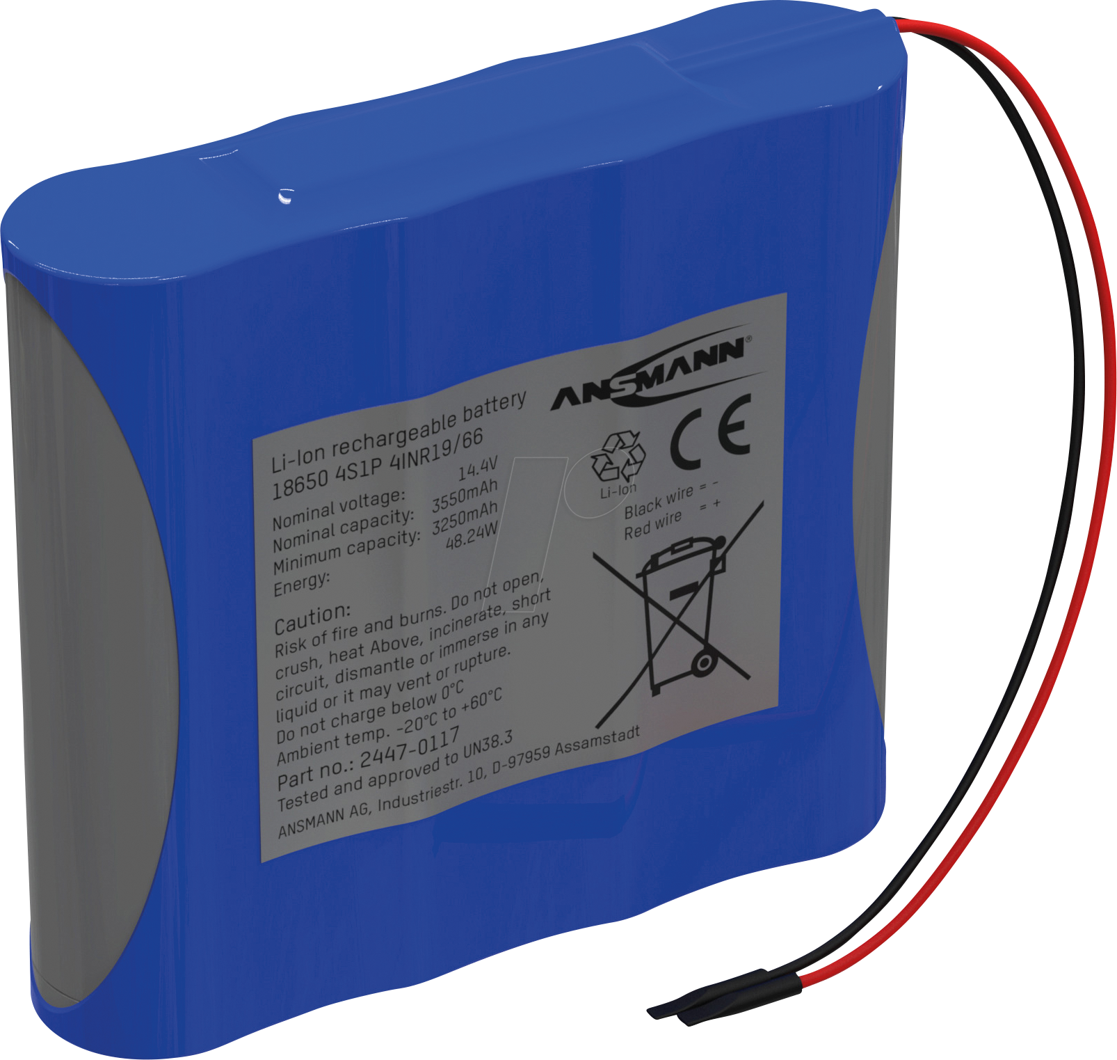 Thumbnail - ANS 2447-0117 - Lithium-Ionen Akkupack, 14,4 V, 3350 mAh, 4S1P