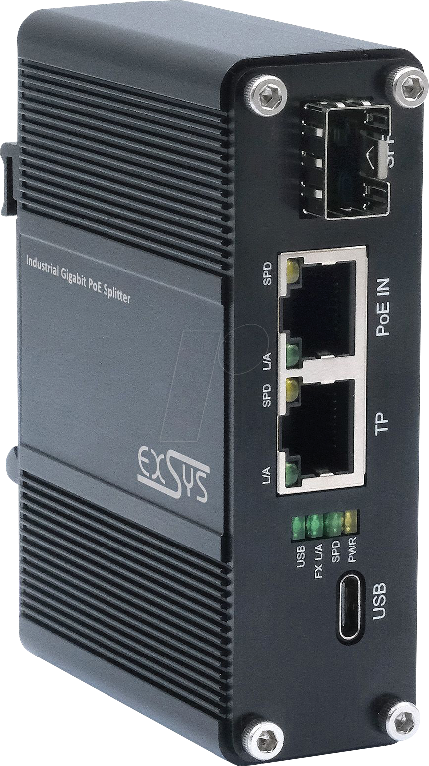 EXSYS EX-60328 - Power over Ethernet (PoE++) Splitter, 60W