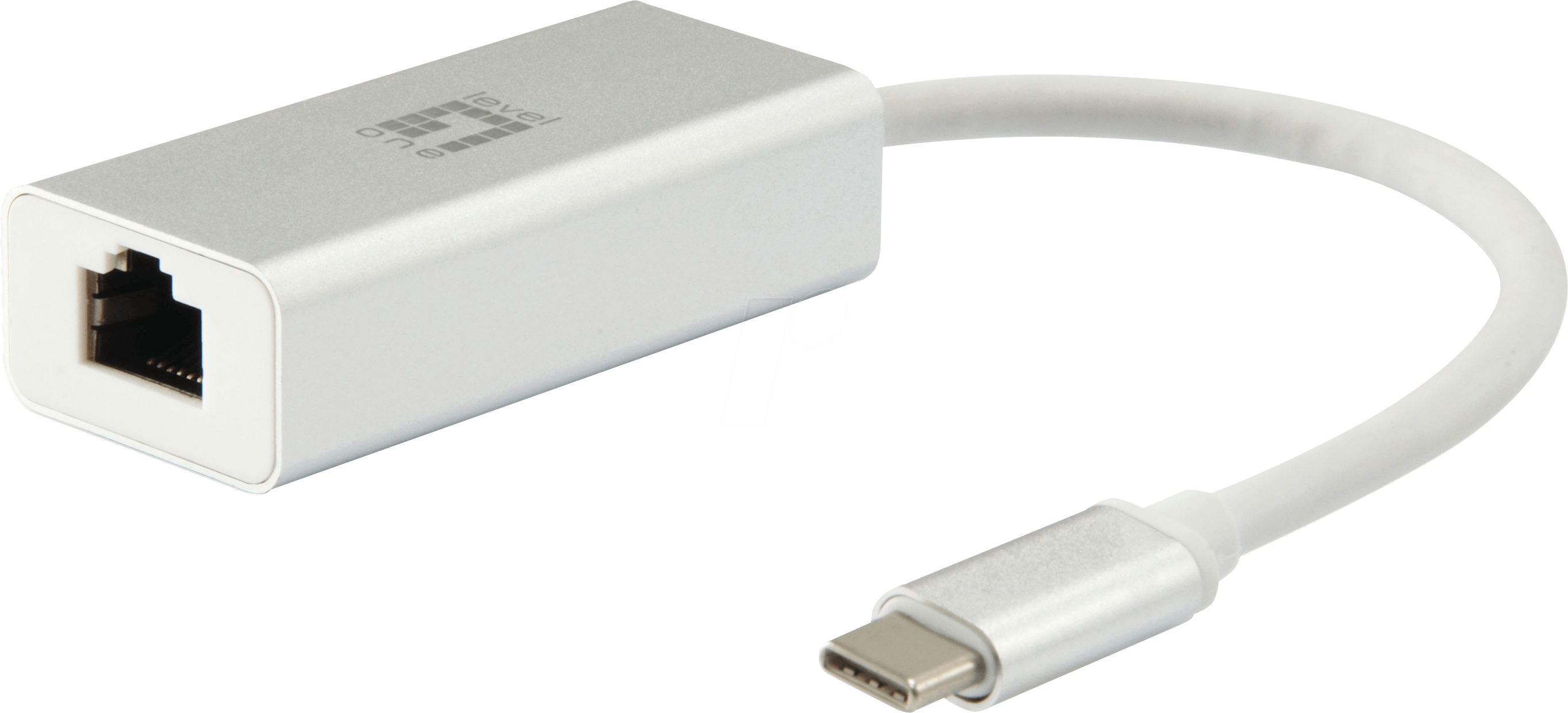 LEVELONE USB0402 - Adapter USB-C>1x LAN RJ45 kompakt silber